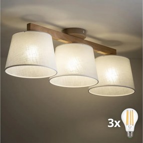 BRILAGI - LED Плафонен полилей LATTE SABIA 3xE27/15W/230V бор/бял