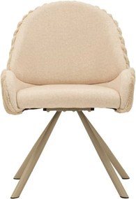 Кремави тапицирани трапезни столове в комплект с подлакътници 2 бр. Stockholm – Mauro Ferretti