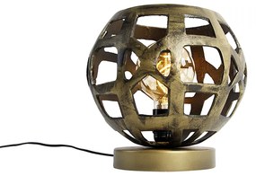 Индустриална настолна лампа антично злато - Bobby