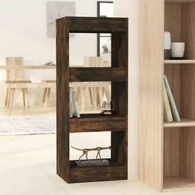 813587 vidaXL Библиотека/разделител опушен дъб 40x30x103 см инженерно дърво