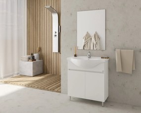 Комплект за баня Drop Alfa 85 Slim-Бял