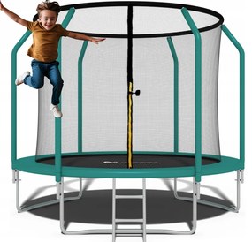 Градински батут Premium за деца със закрита мрежа 8FT - Ø 252 cm