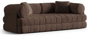 Кафяв кадифен сгъваем диван 206 cm Kemi – Cosmopolitan Design