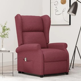 289733 vidaXL Изправящ стол, виненочервен, текстил
