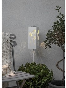 Бяла метална слънчева LED светлина декорация Albaleaf - Star Trading