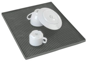 Сива гумена тавичка за оттичане за съдовете 40x30 cm Maxi – Wenko