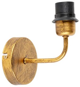 Винтидж стенна лампа златиста без абажур - Matt