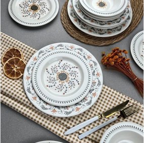 Комплект за хранене 24 части многоцветен/порцелан