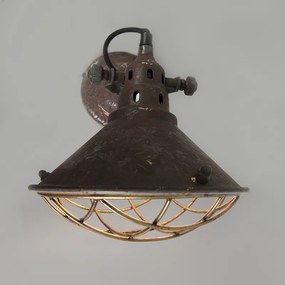 Винтидж стенна и таванна лампа кафява наклонена - Barrack