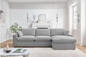 Светлосив ъглов диван Belair – Bobochic Paris