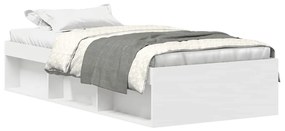 3203838 vidaXL Рамка за легло, бяла, 90x190 см