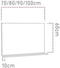 Огледало стена Sanitec -Дължина 100 см.
