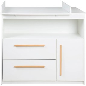 Бял нисък детски скрин 107x98 cm Lilo – Roba