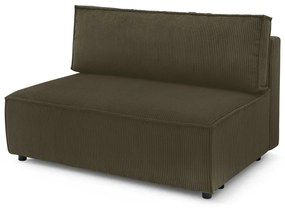 Светлозелен модул за диван от велур, централна част Nihad modular - Bobochic Paris