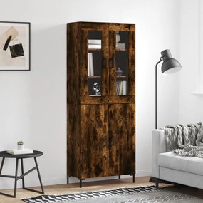 Sonata H Висок шкаф, опушен дъб, 69,5x34x180 см, инженерно дърво