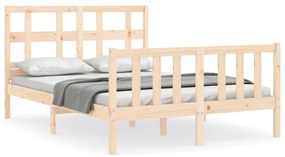 3192981 vidaXL Рамка за легло с табла Small Double масивна дървесина