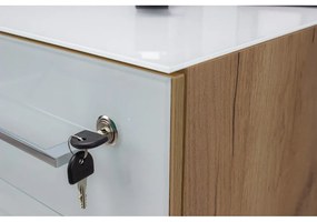 Дъбов шкаф в бял\естествен цвят 40x55 cm Monteria - Germania