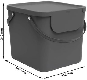 Кошче за отпадъци от рециклирана пластмаса 40 л Albula - Rotho