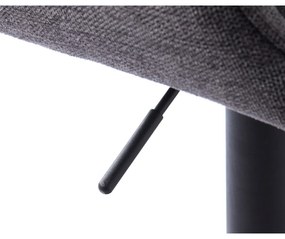 Тъмносив бар стол с регулируема височина Nolan – Unique Furniture