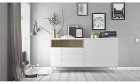 Бял скрин 176x90x49 cm Roomers – Tvilum