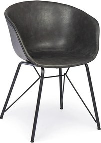 Тъмносив тапициран трапезен стол Warhol – Bizzotto