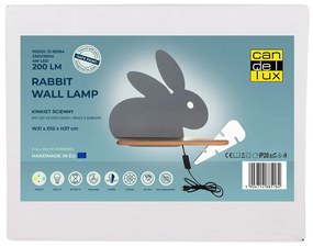 Сиво детско осветително тяло Rabbit - Candellux Lighting
