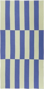 Светложълта/синя памучна плажна кърпа 100x160 cm Su – noo.ma