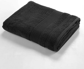 Черна памучна хавлиена кърпа от тери 90x150 cm Tendresse – douceur d'intérieur