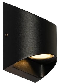 Модерна външна стенна лампа черна с LED 2-светлина IP54 - Mal