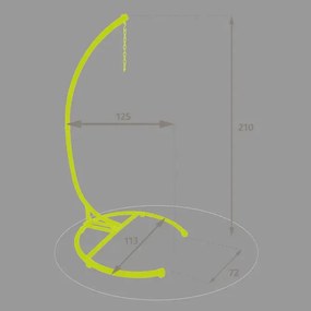 Стойка за висящо кресло Hesperide Panao - Графит
