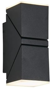 Searchlight 36170BK - LED външен стенен осветител MONTANA 2xLED/6W/230V IP44