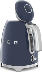 Електрическа кана SMEG KLF03NBEU, 2400 W, 1.7 л, 360° основа, Гланцово покритие, Морско синьо