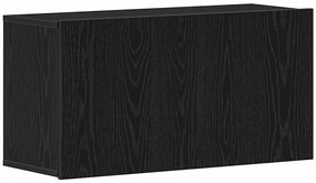 862196 vidaXL ТВ шкаф, черен дъб, 80x30x41 см, инженерно дърво