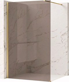 Параван за душ Rea Flexi Brown / Brush Gold 120