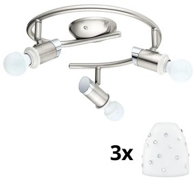 Eglo - LED точково осветително тяло MY CHOICE 3xE14/4W/230V хром/бяло