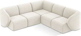 Бежов кадифен ъглов диван Lani – Makamii