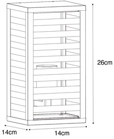 Модерна външна стенна лампа черна 26 см IP44 - Reims