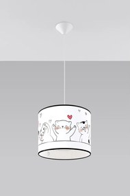 Бяло детско осветително тяло Puss – Sollux