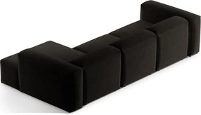 Черен ъглов диван (десен ъгъл) Bergamo – Cosmopolitan Design