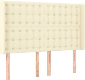 3119672 vidaXL Горна табла с уши, кремава, 147x16x118/128 см, изкуствена кожа