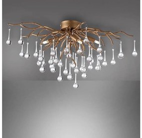 Paul Neuhaus 8090-11 - Полилей за повърхностен монтаж ICICLE 4xG9/40W/230V 30x60 см месинг