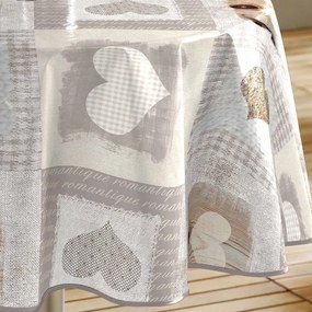 Измиваема покривка за маса от PVC ø 160 cm Cosy Coeur – douceur d'intérieur