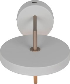 LED стенна лампа с огъваща се структура/затъмняваща се в цвят слонова кост ø 20 cm Keaton – Trio