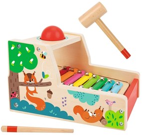Tooky Toy - Дървена игра с топче и ксилофон, 2 в 1 TH406