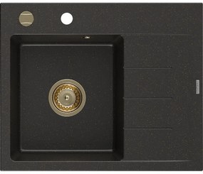 Mexen Ben гранитна мивка с 1 отделение и отцедник, лява, 600 x 500 mm,