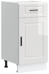 853949 vidaXL Кухненски шкаф Porto, бял гланц, инженерно дърво
