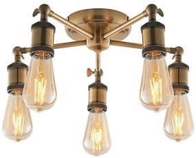 Endon 97244 - Халогенен спот 5xE27/40W/230V месинг