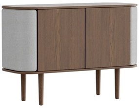 Нисък скрин в сиво-кафяво от дъб 109x75 cm Treasures - UMAGE