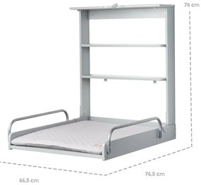 Зелено сива висяща маса за преповиване Roba style - Roba