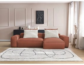 Тъмнокафяв ъглов диван от изкуствена кожа (променлив) Boheme – Bobochic Paris